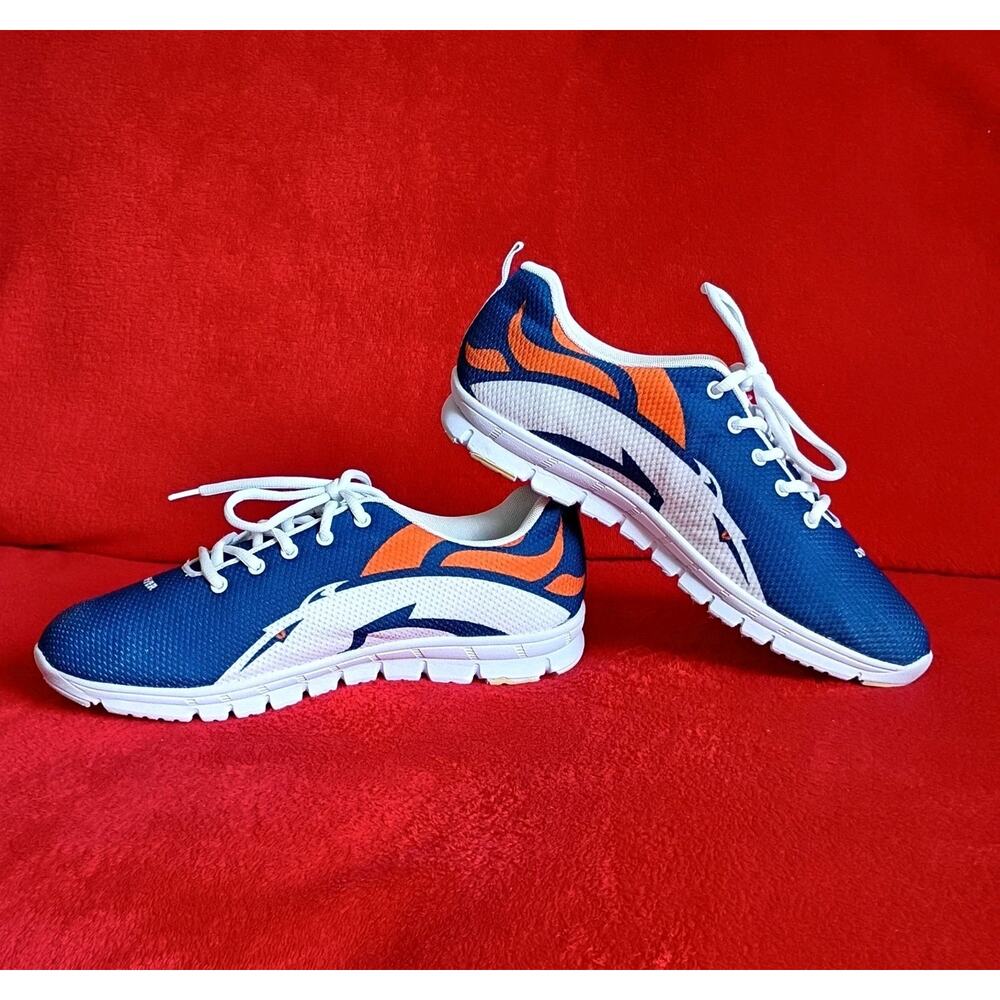 NFL Denver Broncos Sneakers Lace Up Shoes Mens Size 11 Blue Horse Logo
